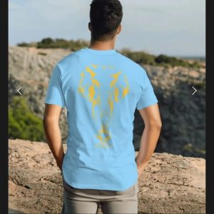 Sky Blue T-shirt (Gold Logo - X- Large)